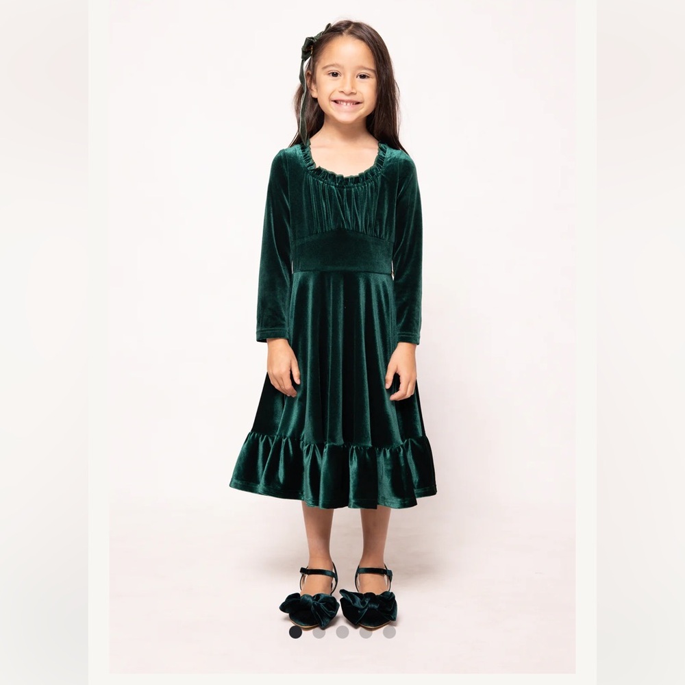 NWT Ivy City Co MINI CYPRESS DRESS IN GREEN VELVET size 13-14 CHRISTMAS HOLIDAY